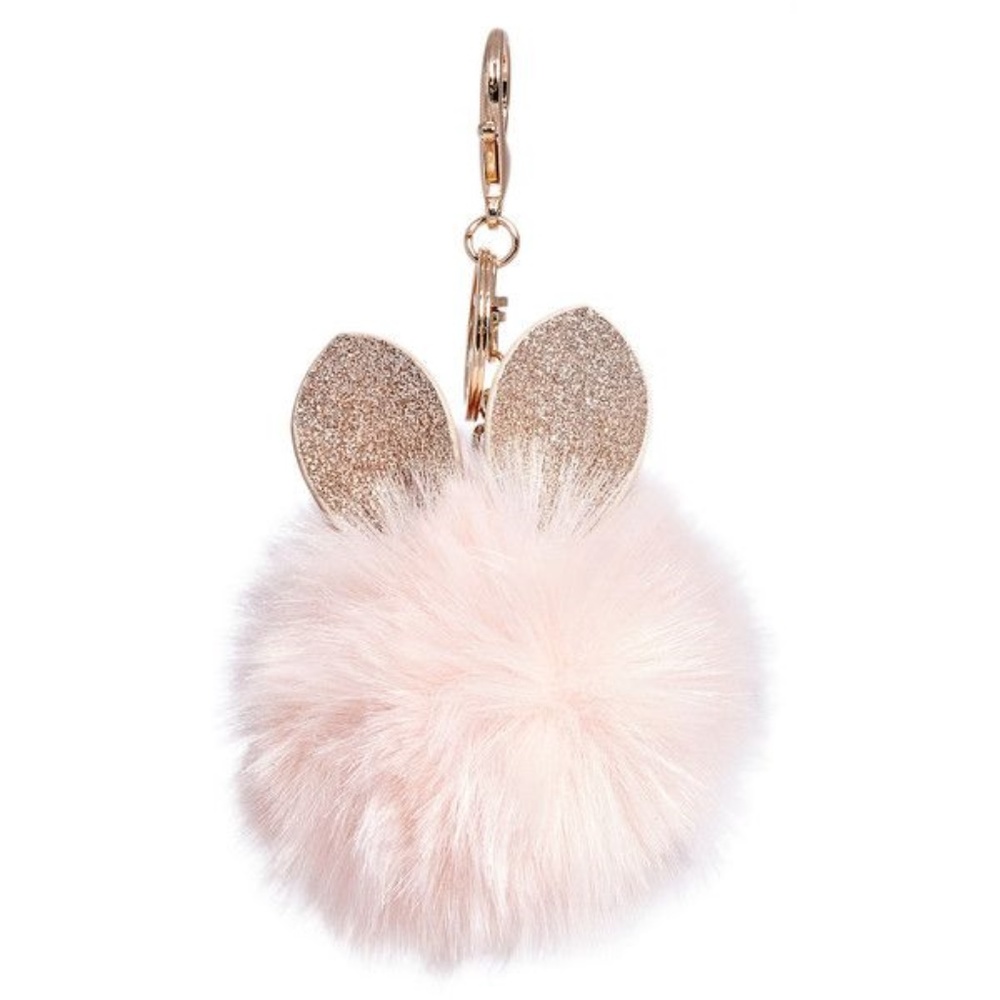 Pom Pom Keychain ~ Glitter Ears ~ NWT Purse Charm